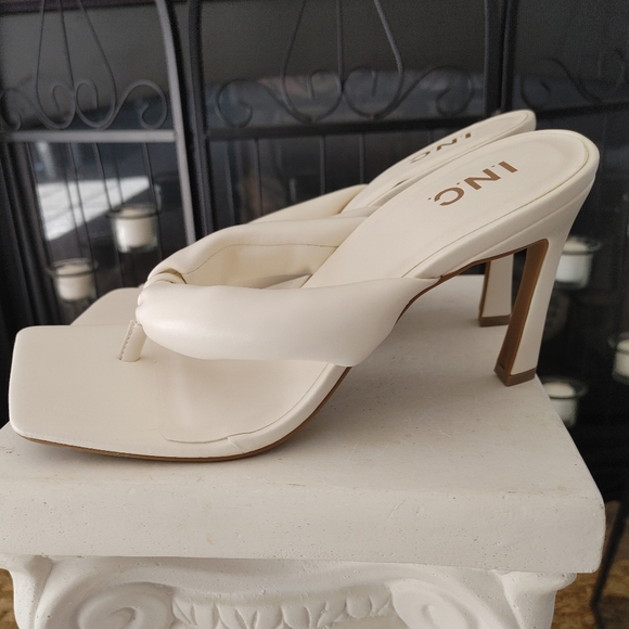 INC Sageep Cream High Heel Sandals 9M - Picture 8 of 13